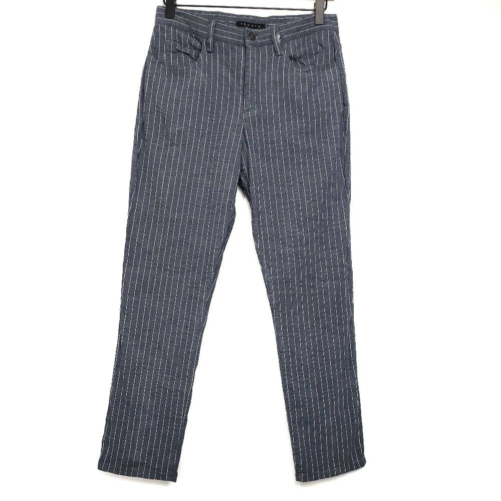 Theory Striped Cropped Pants